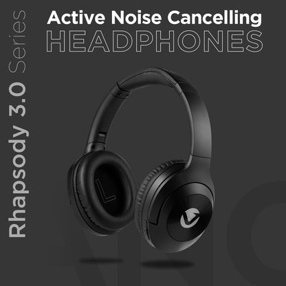Volkano Rhapsody 3.0 Series Active Noise Cancelling BT Headphones - Black