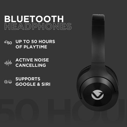 Volkano Rhapsody 3.0 Series Active Noise Cancelling BT Headphones - Black